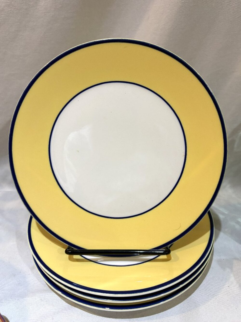 Set of 4 Pagnossin Ironstone Treviso Salad Dessert Plates Yellow Made in Italy